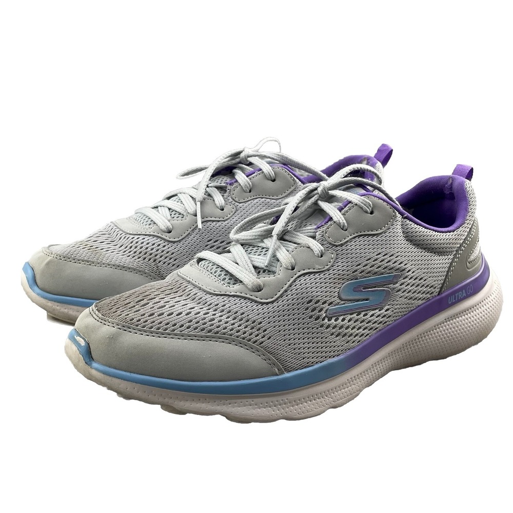 Skechers Ultra Go Run Shoes Womens‎ 9.5 Gray Sneaker Sportswear Training Jogging